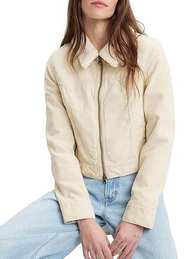 Veste Levis Camionneur Baby Bubble Sherpa Beige