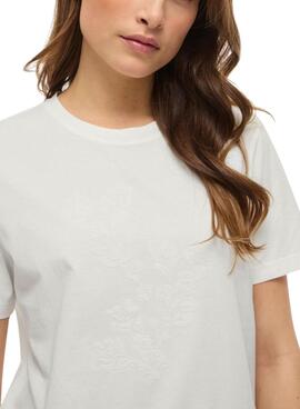 T-shirt Vila Viybilla Rose blanc pour femme
