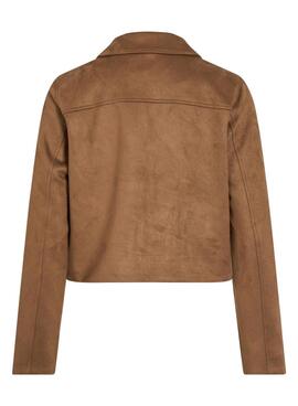 Veste en daim Vila Moody marron pour femme