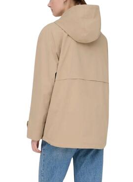 Parka Only Orchid beige pour femme