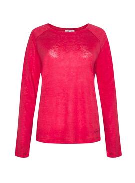 T-Shirt Pepe Jeans Mayday Rouge pour Femme