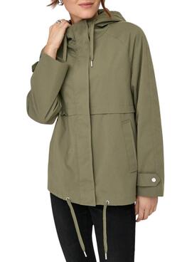 Manteau Parka Only Orchid vert pour femme