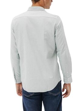 Chemise El Pulpo Oxford à rayures vert pour homme.