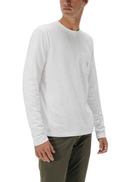 T-shirt El Pulpo à manches longues blanc pour homme