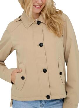 Veste Only Norma beige pour femme.
