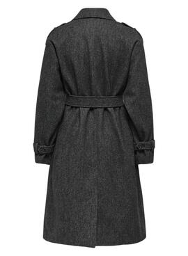 Manteau Only Dear gris chiné pour femme