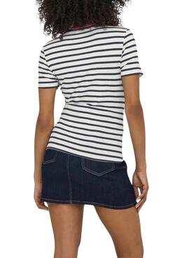 T-shirt Only Heart flamenco à rayures pour femme