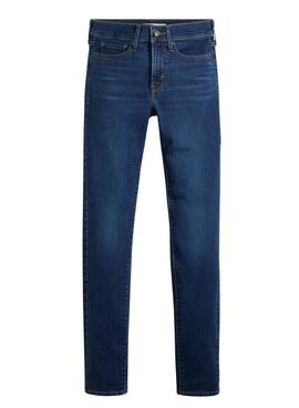 Jean slim Levis 312 en denim oscuro para mujer.