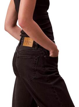 Jean noir Calvin Klein Jeans Essential Straight pour femme