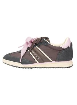 Chaussures de sport Tommy Jeans Low Profile Runner marron pour femme