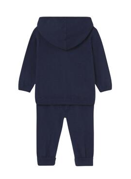 Chándal de dos piezas Mayoral tricot bleu marine pour bébé.
