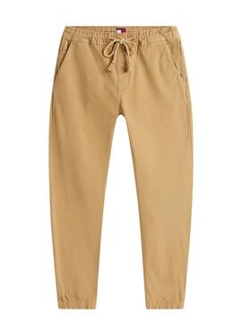 Pantalon Tommy Jeans Scanton en coton beige pour homme