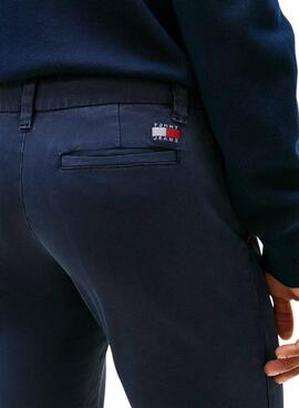 Pantalon Tommy Jeans Scanton chino bleu pour hommes