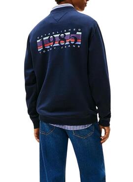 Sweatshirt Tommy Jeans DNA 1985 bleu marine pour homme