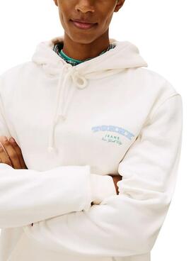 Sweat à capuche Tommy Jeans Dollar beige pour homme