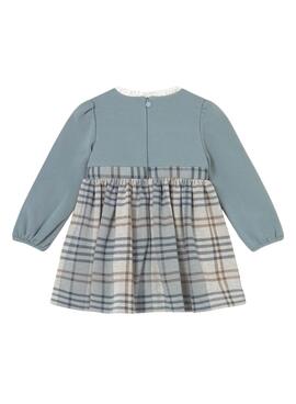 Robe Mayoral à carreaux bleus pour bébé