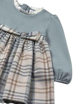 Robe Mayoral à carreaux bleus pour bébé