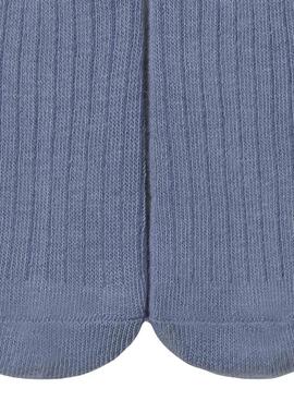 Collants bleu canard côtelé pour bébé