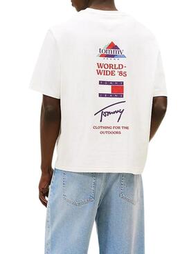 T-shirt Tommy Jeans 90S blanc pour homme