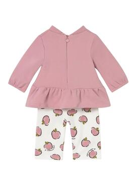 Ensemble de survêtement deux pièces Mayoral pommes roses pour bébé