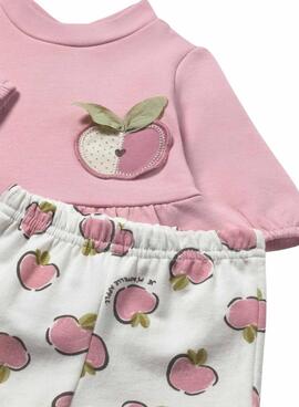 Ensemble de survêtement deux pièces Mayoral pommes roses pour bébé