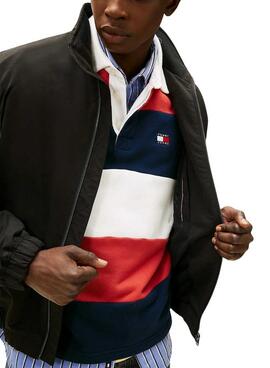 Veste bombardier noire Tommy Jeans pour homme.