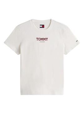 T-shirt Tommy Jeans Essential Logo blanc pour femme