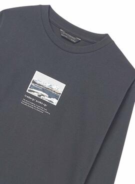 T-shirt Mayoral iceberg print gris pour garçon