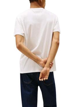 T-shirt Tommy Jeans DNA 1985 blanc pour homme