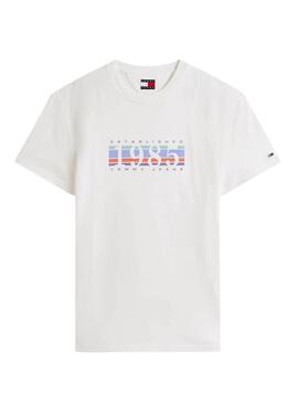 T-shirt Tommy Jeans DNA 1985 blanc pour homme