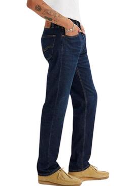 Jean Levi's 505 Regular Nail Loop Knot en bleu marine pour homme