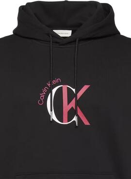 Sweat à capuche Calvin Klein Graphic Hoodie noir pour homme