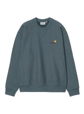 Sweatshirt Carhartt American Script bleue pour homme
