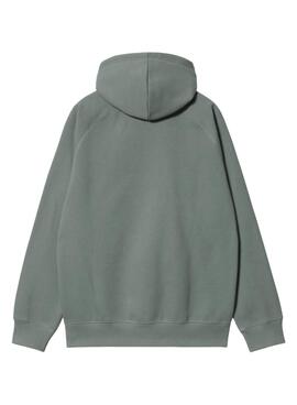 Sweat à capuche Carhartt Hooded Chase vert pour homme.