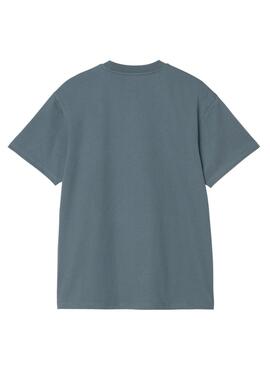 T-shirt Carhartt American Script bleu pour homme