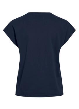 T-shirt Vila Vinorata bleu marine pour femme