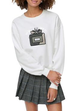 Pull Only Emily Perfum blanc pour femme