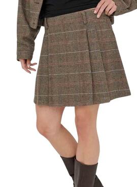 Jupe Only Ricca marron pour femme