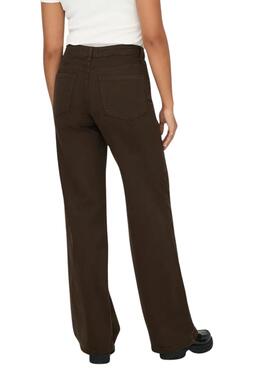 Pantalon en jean Only Madison marron pour femme