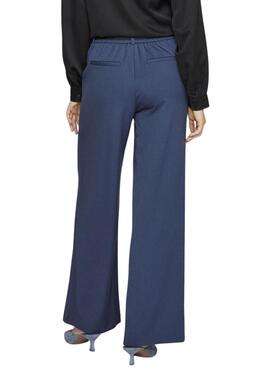 Pantalon Vila Vivarone bleu pour femme.