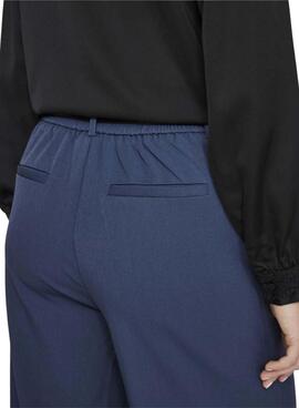 Pantalon Vila Vivarone bleu pour femme.