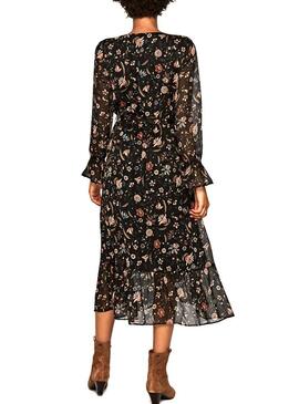 Robe Pepe Jeans Anette Flores Pour Femme