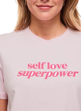 T-shirt Vila Vinora rose pour femme.