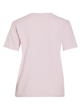 T-shirt Vila Vinora rose pour femme.