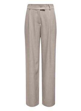 Pantalon Only Linda gris taupe pour femme