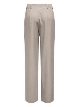 Pantalon Only Linda gris taupe pour femme