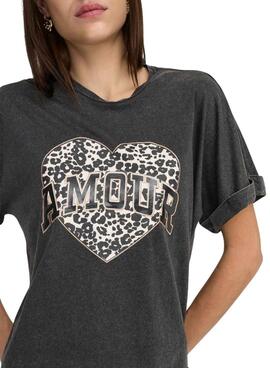 T-shirt Only Lucy noir pour femme