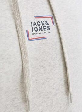 Sweat à capuche Jack and Jones Corp gris pour homme