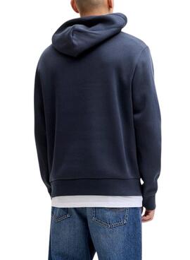 Sweat-shirt Jack and Jones Corp marine pour homme