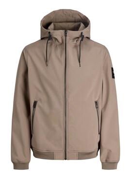 Veste Jack And Jones Softshell camel pour homme